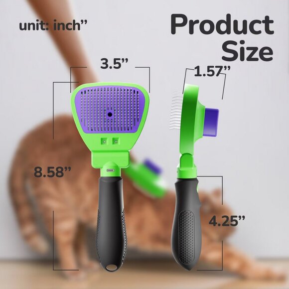 Fido Fave Self-Cleaning Cat Slicker Brush for Short & Long Hair - NEW - Picture 7 of 9